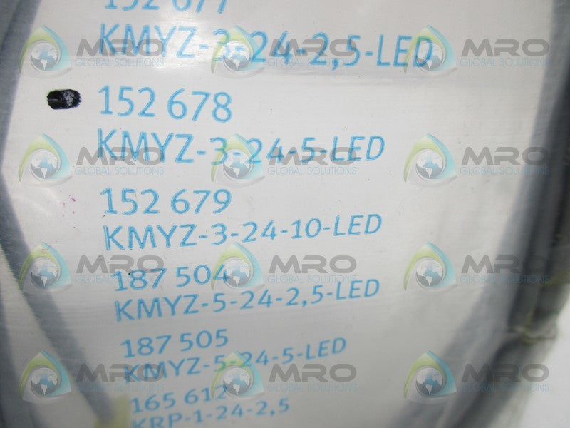 FESTO KMYZ-3-24-5-LED PLUG SOCKET W/ CABLE  NSMP