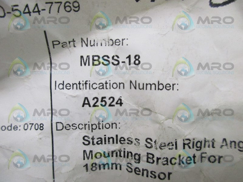 TURCK MBSS-18 MOUNTING BRACKET * NEW IN FACTORY BAG *