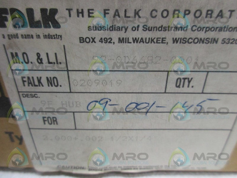 FALK 0209019 9F HUB NSMP