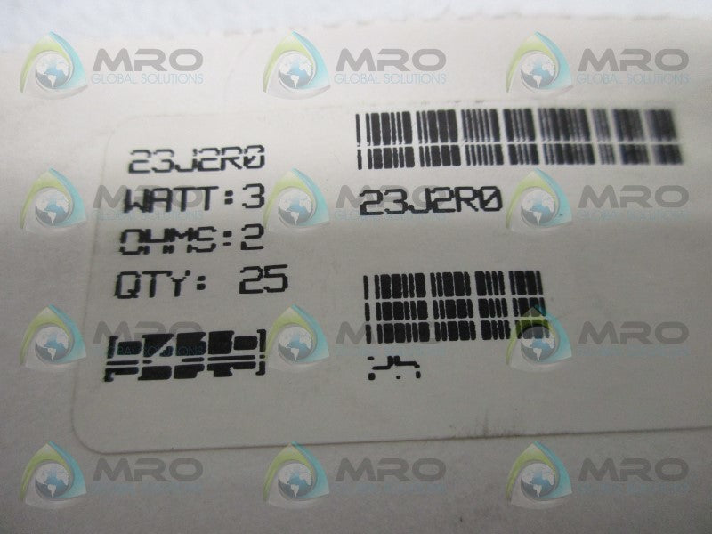 OHMITE 23J2R0 RESISTOR (PKG OF 25)  NSMP
