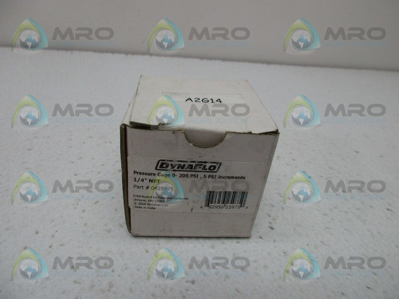DYNAFLO 042975 PRESSURE GAUGE 0-200PSI  NSMP