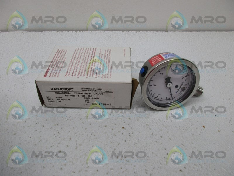 ASHCROFT 63-1008-S-02L-15 PRESSURE GAUGE  NSMP