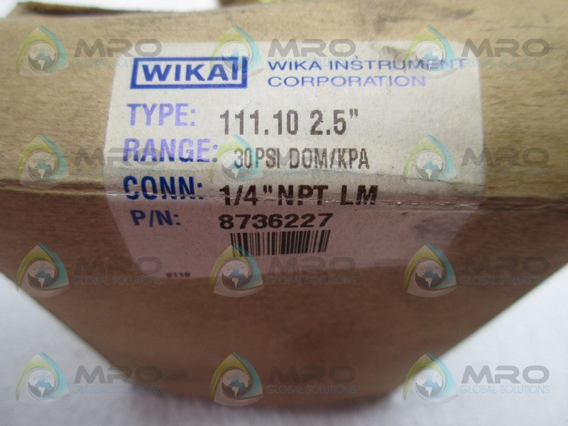WIKA 8736227 PRESSURE GAUGE 30PSI  NSMP