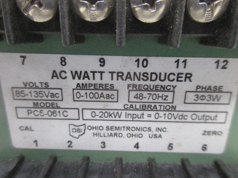 OHIO SEMITRONICS PC5-061C AC WATT TRANSDUCER  NSNP