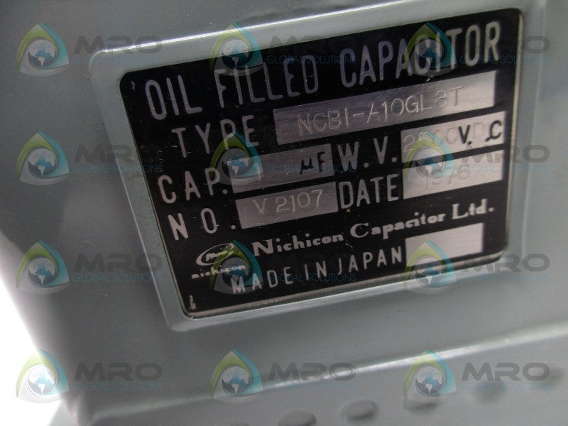NICHICON NCBI-A10GL8T OIL FILLED CAPACITOR  NSNP