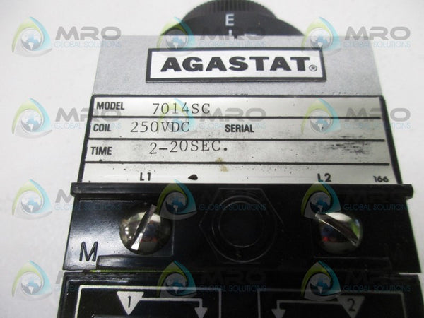 AGASTAT 7014SC TIME DELAY RELAY 2-20 SEC.  NSNP