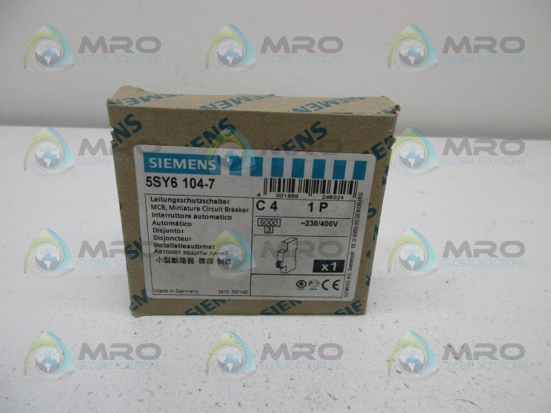 SIEMENS 5SY6-104-7 CIRCUIT BREAKER  NSMP