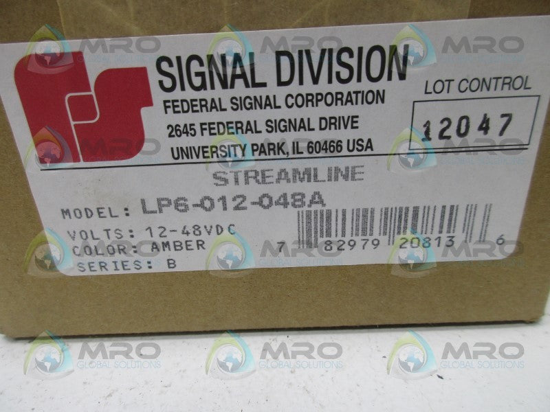 FEDERAL SIGNAL LP6-012-048A STREAMLINE  NSFS