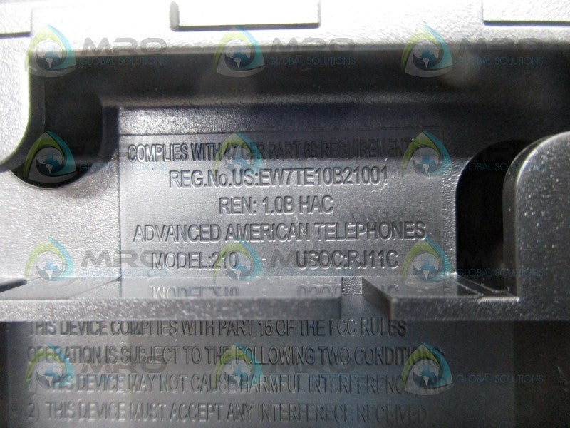 ATT MODEL 210 TRIMLINE TELEPHONE  NSMP