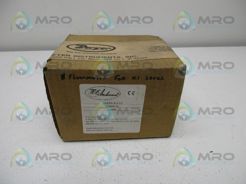 WE ANDERSON V6EPB-B-S-LF FLOTECT FLOW SWITCH * FACTORY SEALED *