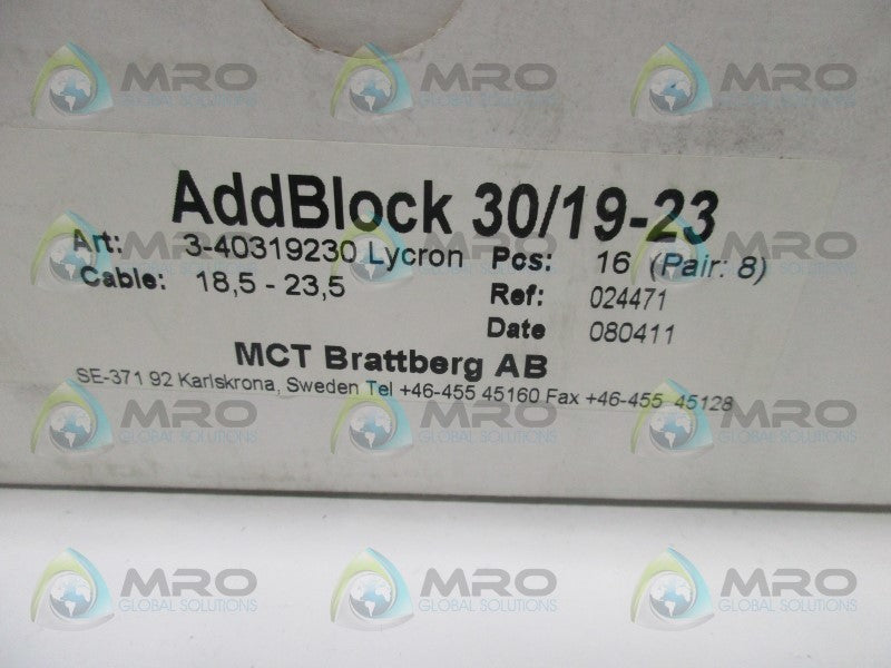 MCT BRATTBERG 30/19-23 ADDBLOCK  NSNP