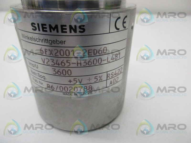 SIEMENS 6FX2001-2ED60 INCREMENTAL ROTARY ENCODER  NSNP