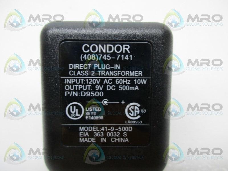 CONDOR 41-9-500D INPUT AC ADAPTER  NSNP