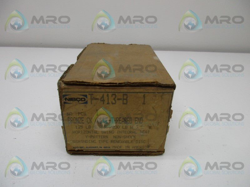 NIBCO T-413-B-1 CHECK VALVE BRONZE THREADED  NSMP