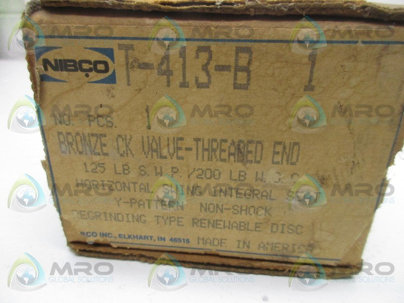 NIBCO T-413-B-1 CHECK VALVE BRONZE THREADED  NSMP