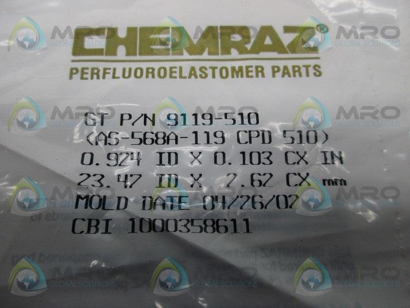 CHEMRAZ 9119-510 O-RING  NSMP