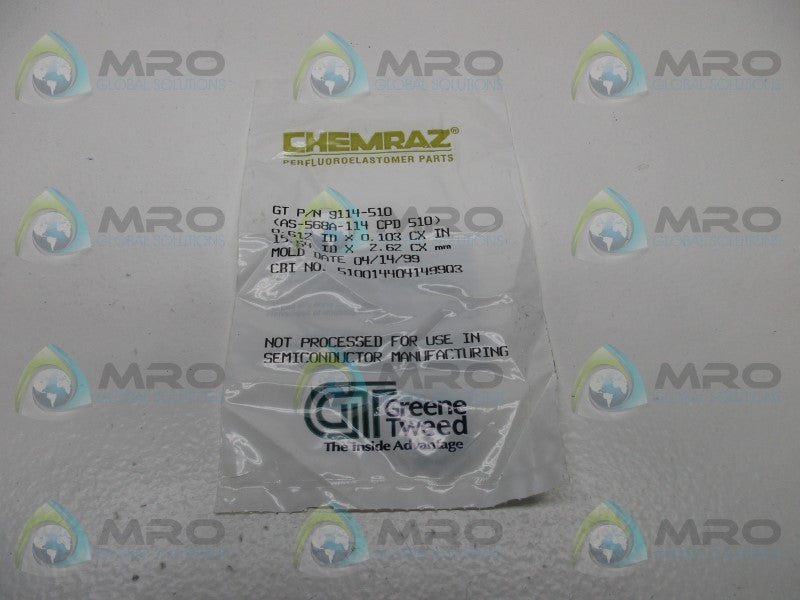 CHEMRAZ 9114-510 O-RING * NEW IN FACTORY BAG *