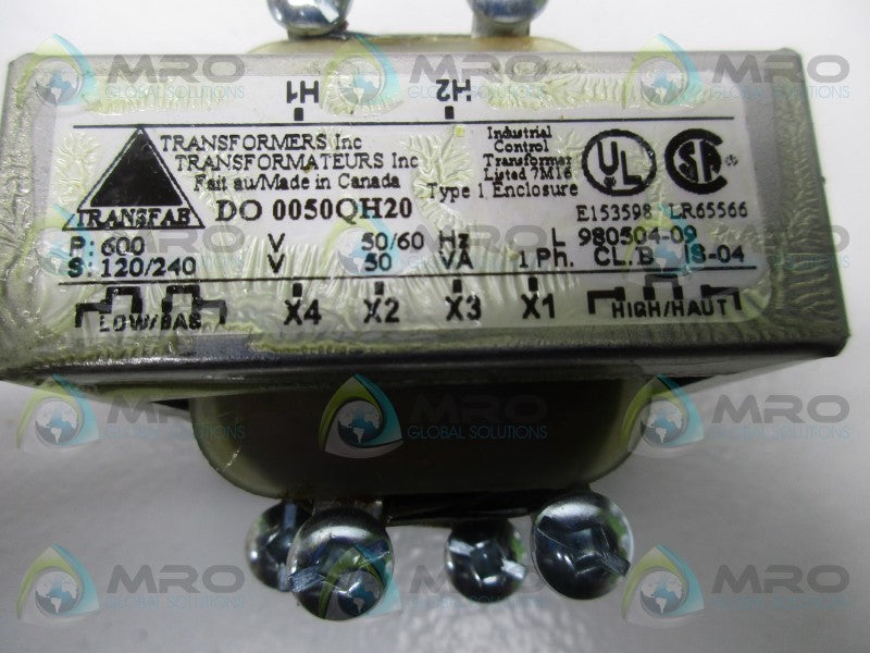 TRANSFAB DO-0050QH20 TRANSFORMER  NSMP