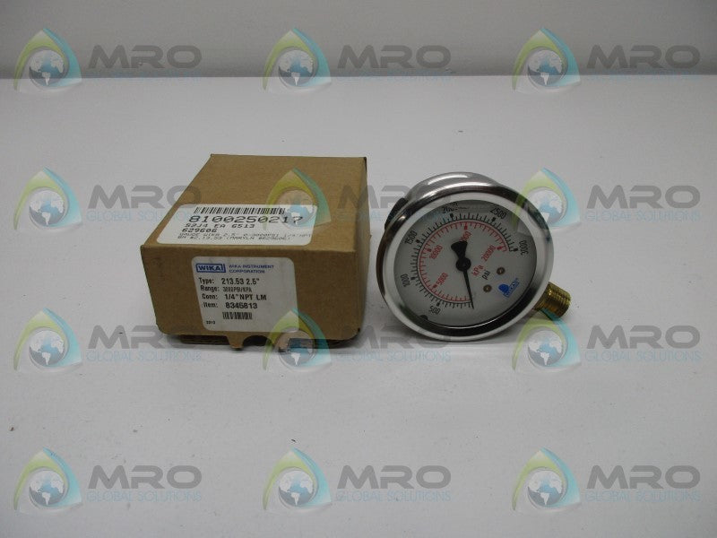 WIKA 8345813 PRESSURE GAUGE 3000PSI  NSMP