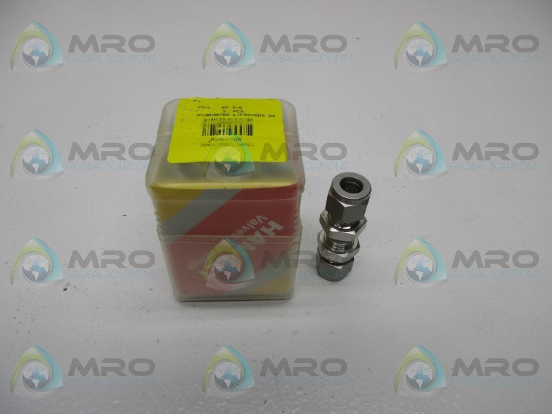 HAMLET 774L-SS-3/8 BULKHEAD UNION 3/8" COMPRESSION (IN BOX)  NSNP