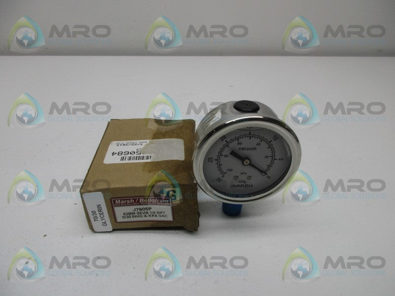 MARSH J7605P PRESSURE GAUGE  NSMP