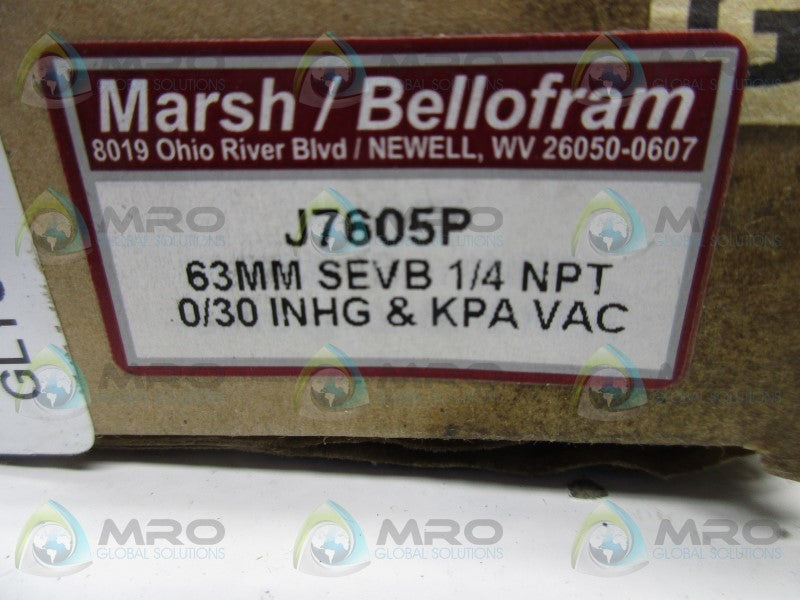 MARSH J7605P PRESSURE GAUGE  NSMP