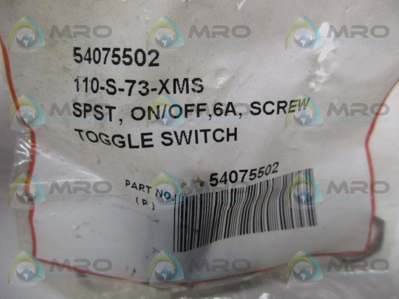 CARLING TECHNOLOGIES 110-S-73-XMS TOGGLE SWITCH  NSMP