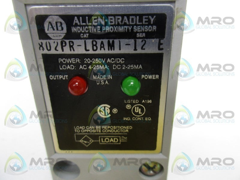 INDUSTRIAL SPARE PART 802PR-LBAM1-12 SER. A INDUCTIVE PROXIMITY SENSOR  UNMP