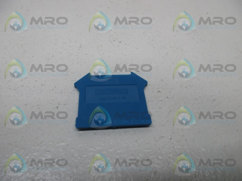PHOENIX CONTACT D-UK4/10BU TERMINAL END PLATE  NSNP