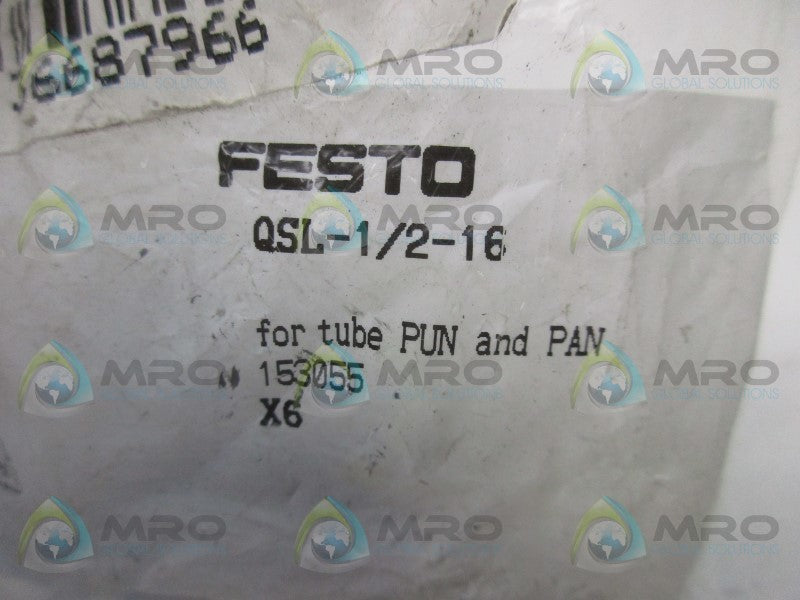 FESTO QSL-1/2-16 PUSH IN L FITTING  NSMP