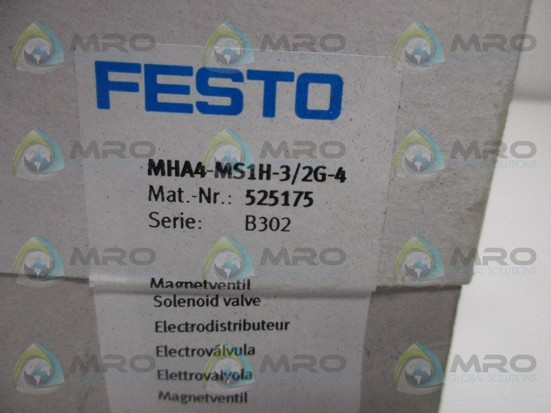 FESTO MHA4-MS1H-3/2G-4 SOLENOID VALVE * FACTORY SEALED *