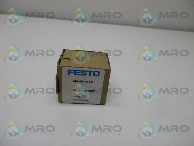 FESTO MA-40-16-1/8 PRESSURE GUAGE * FACTORY SEALED *