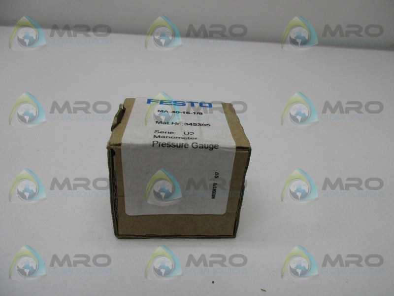 FESTO MA-40-16-1/8 PRESSURE GUAGE * FACTORY SEALED *
