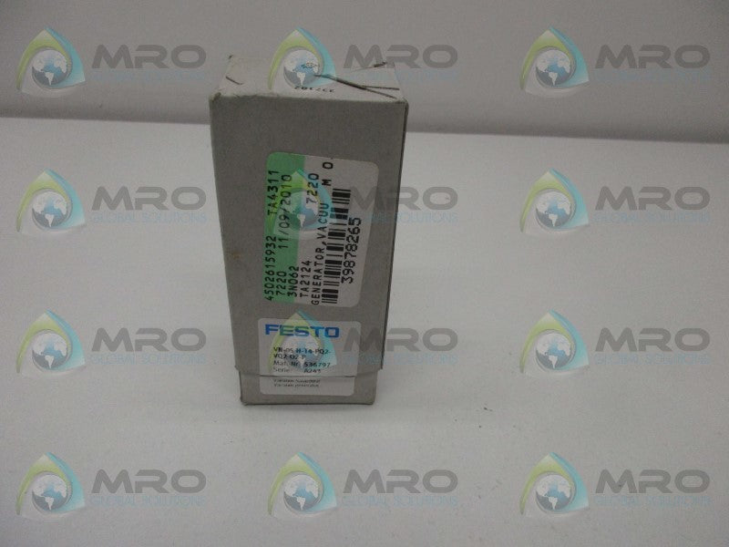 FESTO VN-05-H-T4-PQ2-VQ2-02-P VACUUM GENERATOR  NSMP