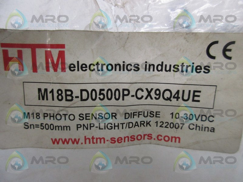 HTM M18B-D0500P-CX9Q4UE PHOTOELECTRIC DIFFUSE SENSOR * NEW IN FACTORY BAG *