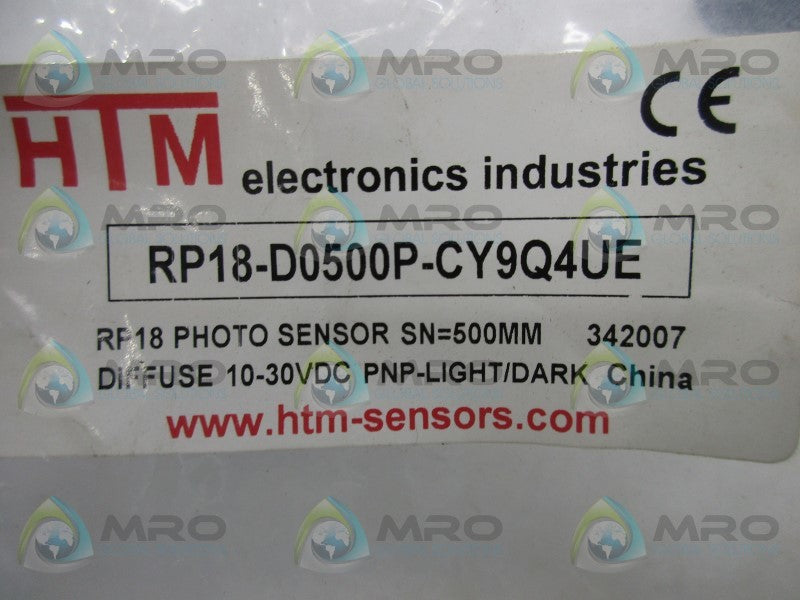 HTM RP18-D0500P-CY9Q4UE PHOTOELECTRIC SENSOR * NEW IN FACTORY BAG *