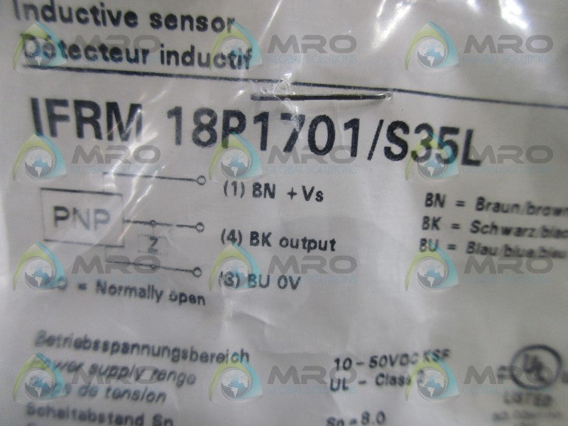 BAUMER IFRM18P1701/S35L INDUCTIVE PROXIMITY SENSOR * NEW IN FACTORY BAG *