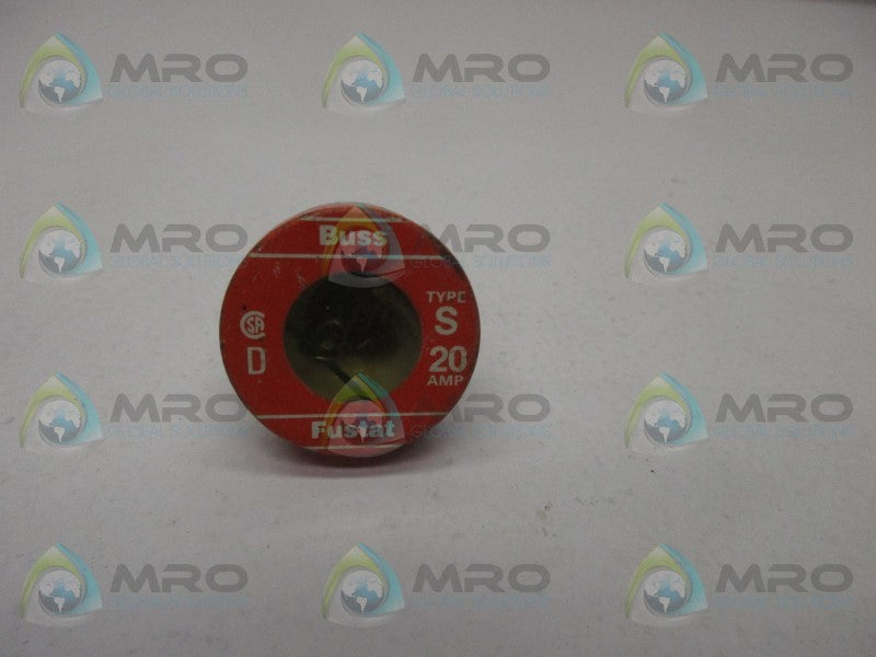 BUSSMANN TYPE S 20 AMP TIME DELAY TAMPER PROOF  UNMP