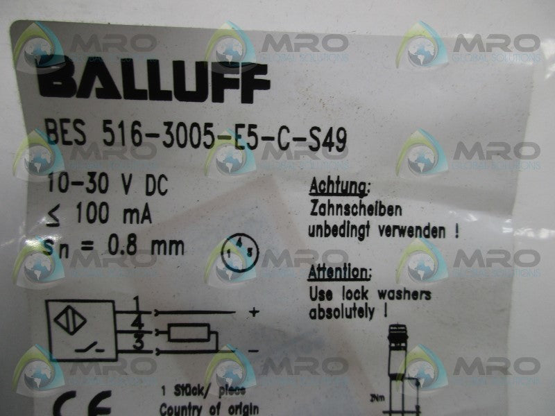 BALLUFF BES516-3005-E5-C-S49 INDUCTIVE SENSOR * NEW IN FACTORY BAG *