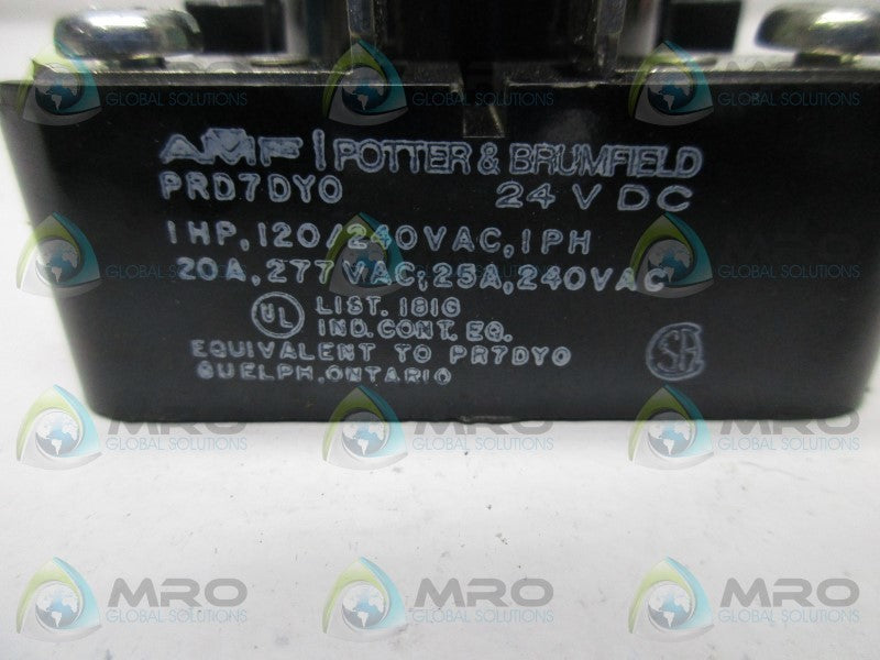 POTTER & BRUMFIELD PRD7DY0-24 RELAY 24VDC  NSMP
