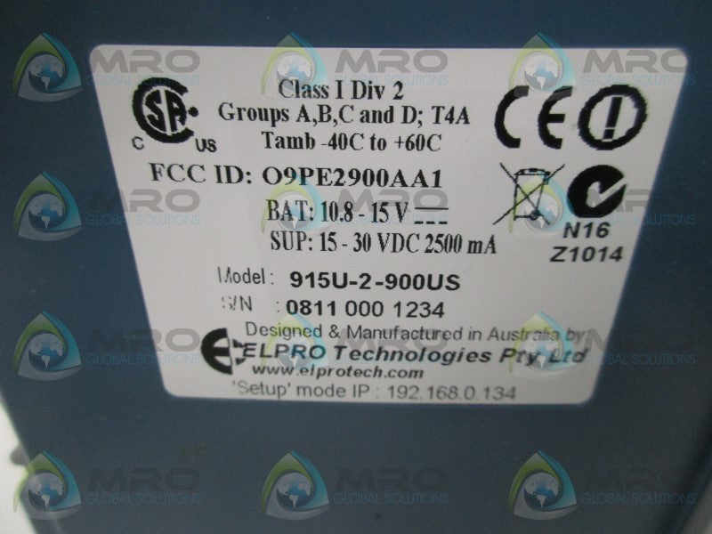 ELPRO 915U-2-900US RADIO TELEMETRY MODULE  NSMP