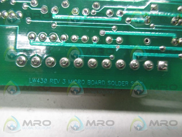 JPC CONTROLS LW430 REV. 3 CIRCUIT BOARD  NSNP