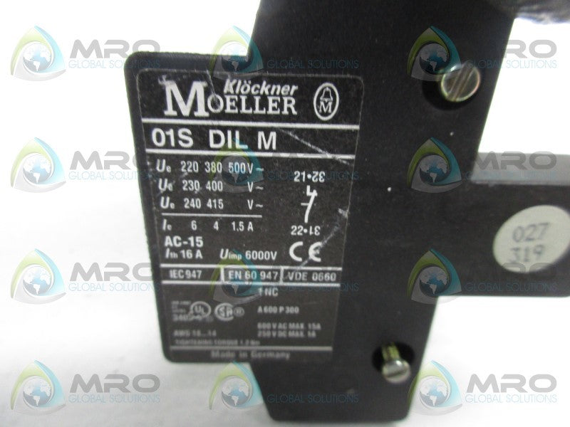 KLOCKNER MOELLER 01S-DIL-M AUXILIARY CONTACT  UNMP