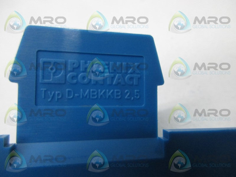 PHOENIX CONTACT D-MBKKB2,5 BLUE TERMINAL BLOCK END PLATE  NSNP