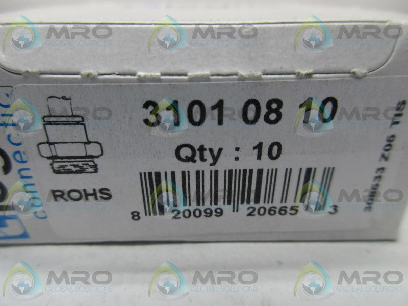 LEGRIS 31010810 MALE CONNECTOR (PKG OF 10) * FACTORY SEALED *