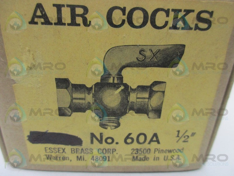 ESSEX BRASS NO. 60A AIR COCKS 1/2"  NSNP
