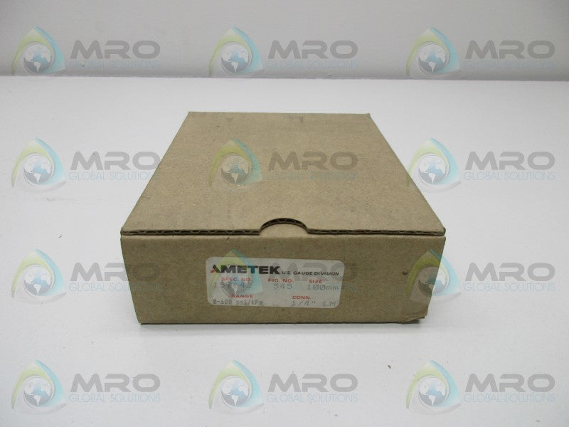 AMETEK 157642 PRESSURE GAUGE 0-600 PSI/KPA  NSMP