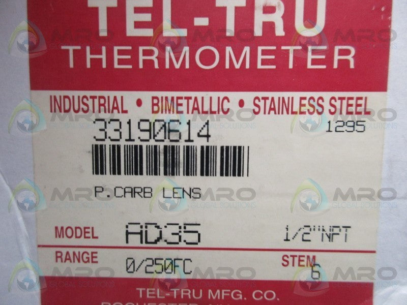 TEL-TRU AD35 THERMOMETER 0/250FC  NSMP