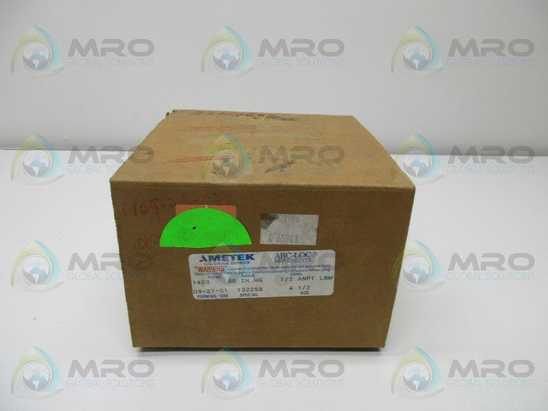 AMETEK 1403-132258 PRESSURE GAUGE 30IN HG  NSMP