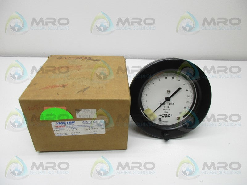 AMETEK 1403-132258 PRESSURE GAUGE 30IN HG  NSMP